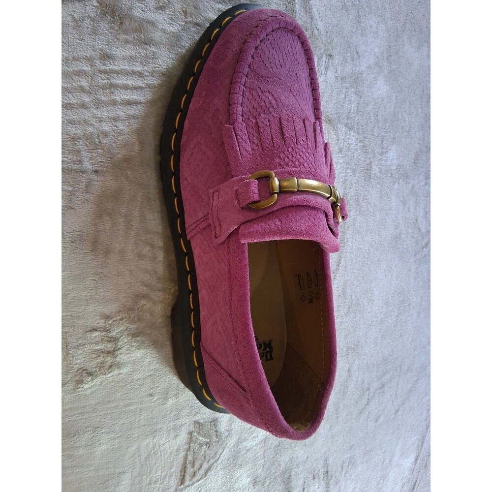 Dr. Martens Adrian Snaffle Loafers Leather Platform Fuchsia Pink Women's Size 10 - Picture 7 of 10